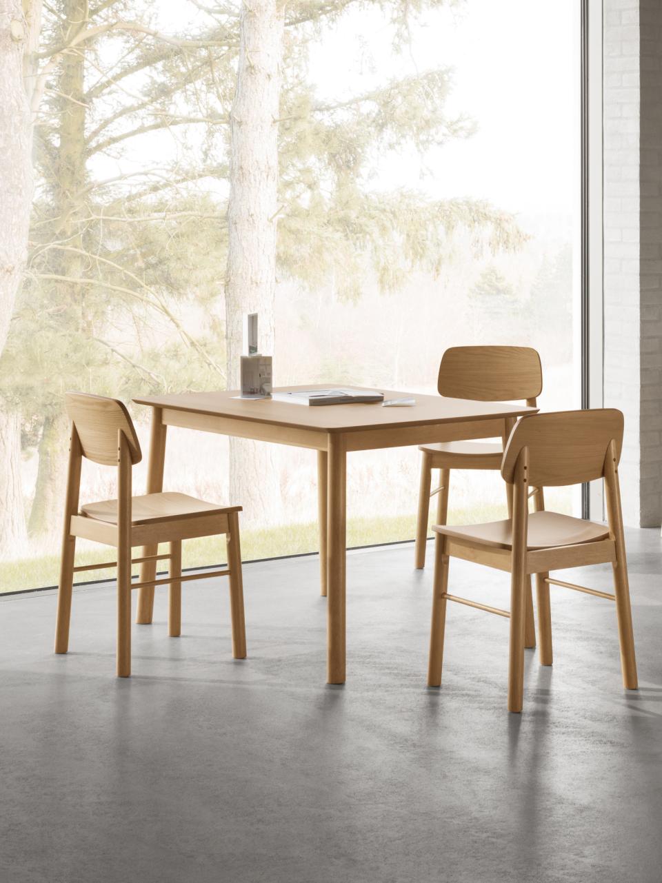 Barlow Oak Rectangle Dining Table, 6 Seats 120x80x75cm