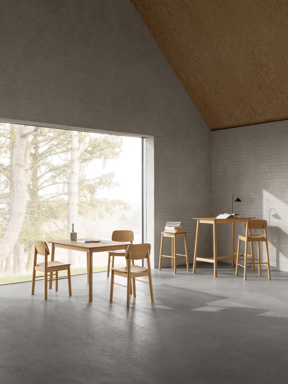 Barlow Oak Rectangle Dining Table, 6 Seats 120x80x75cm