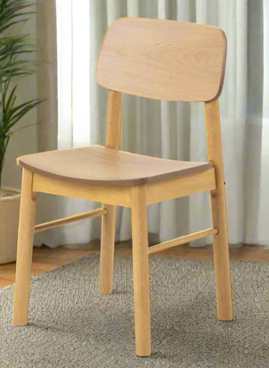 Barlow Oak Dining Chair Set Of 2 Comfortable Curved Wood Chairs IN STOCK NOW