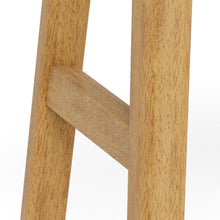 Load image into Gallery viewer, Close-up detail of a light natural wood ladder, showing the grain and construction of the wooden rungs against a plain white background.
