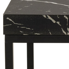 Load image into Gallery viewer, Barossa Marmo Coffee Side Table 40x40cm Black Marble Effect
