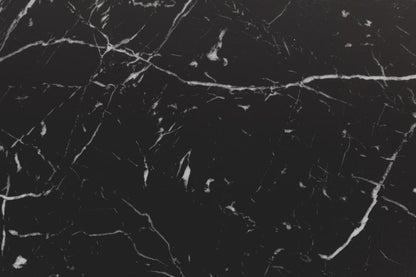 Barossa Marmo Coffee Side Table 40x40cm Black Marble Effect