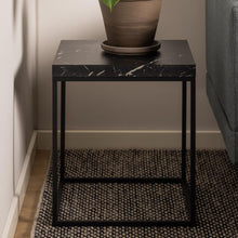 Load image into Gallery viewer, Barossa Marmo Coffee Side Table 40x40cm Black Marble Effect
