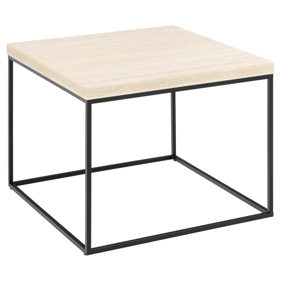 Barossa Marmo Coffee Table 60 x 60cm Cream Travertine Stone Effect