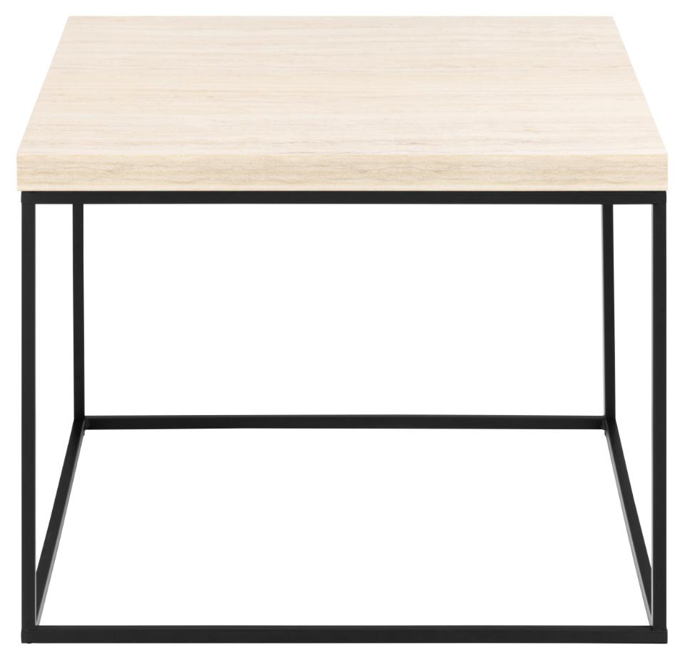 Barossa Marmo Coffee Table 60 x 60cm Cream Travertine Stone Effect