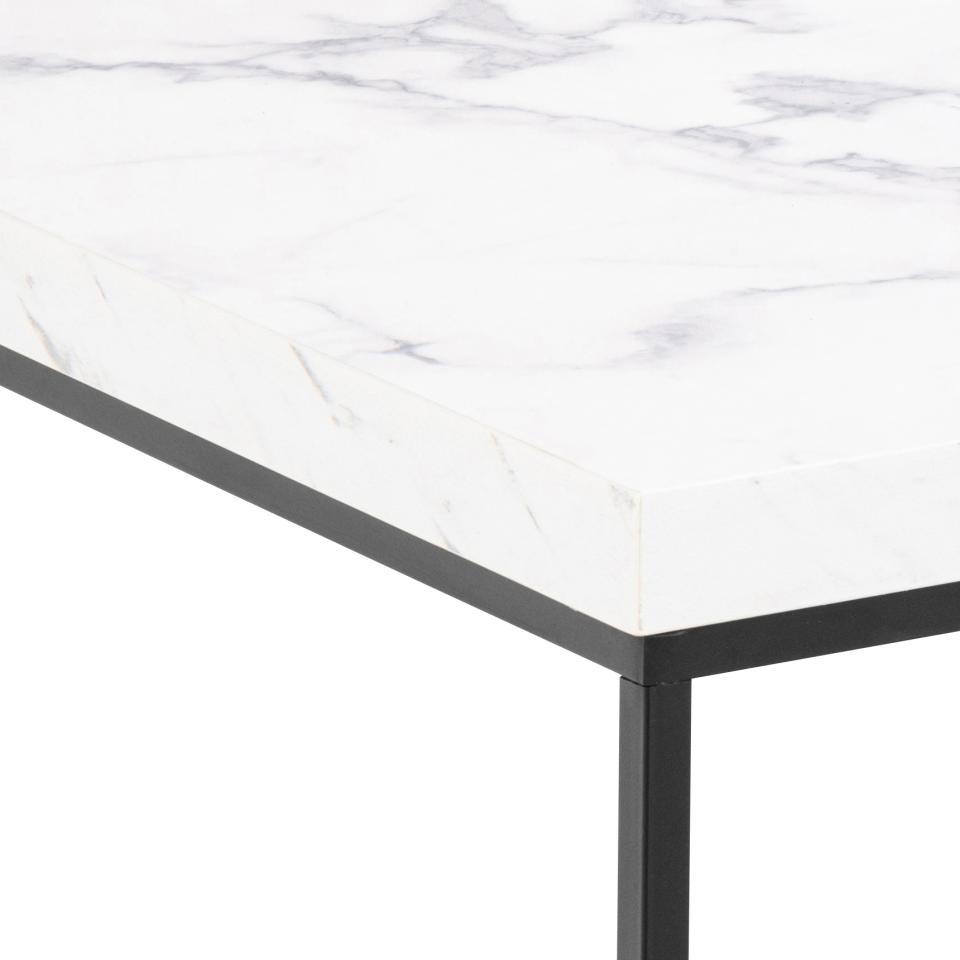 Barossa Marmo Coffee Table 60 x 60cm White Marble Effect