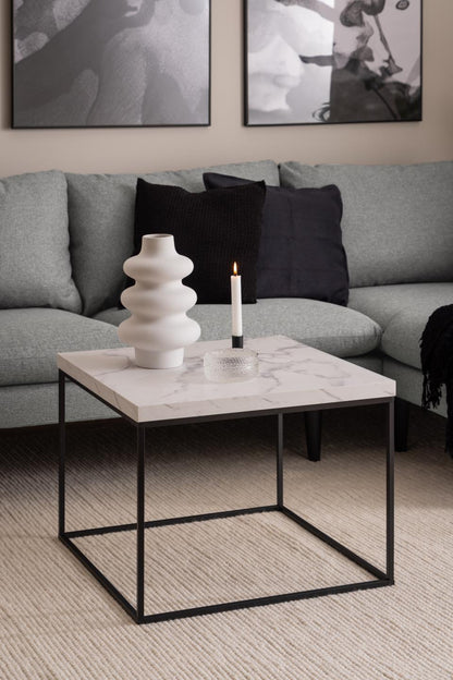 Barossa Marmo Coffee Table 60 x 60cm White Marble Effect