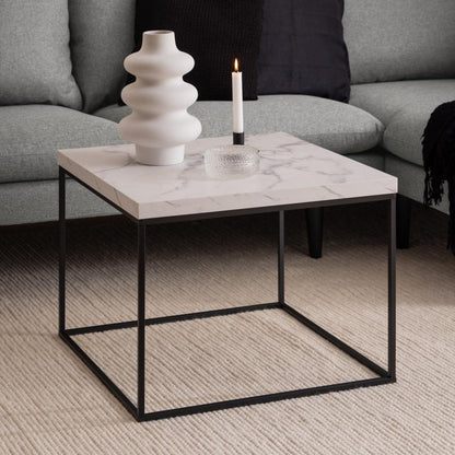 Barossa Marmo Coffee Table 60 x 60cm White Marble Effect