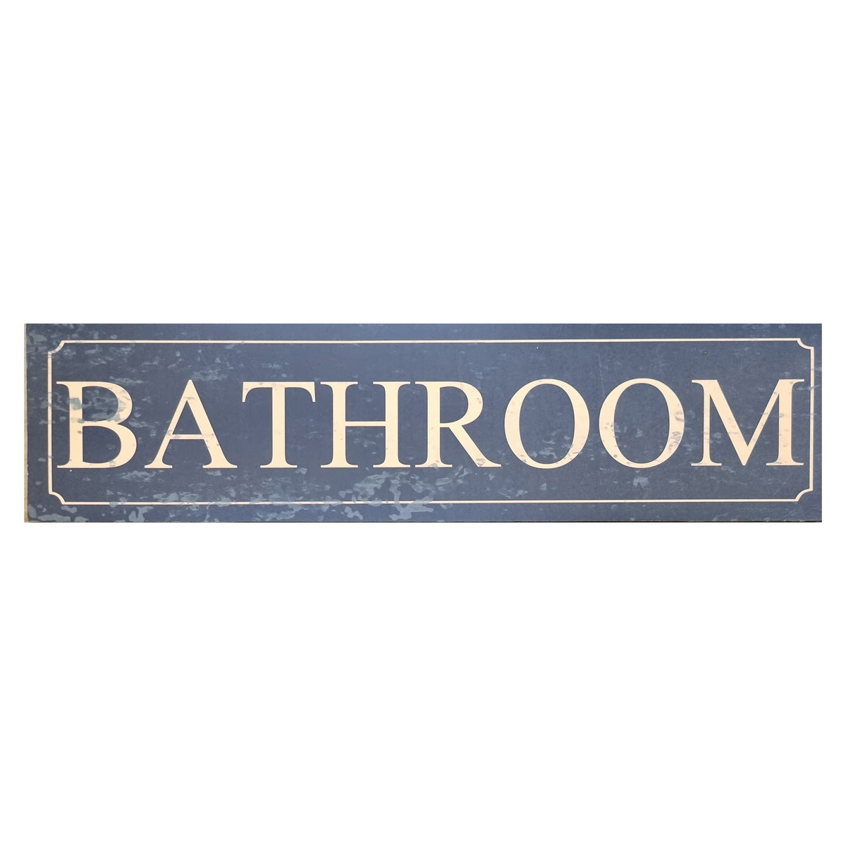 Large Blue Bathroom Home Interior Sign Laminated Decor Wall Art 50x12 cm