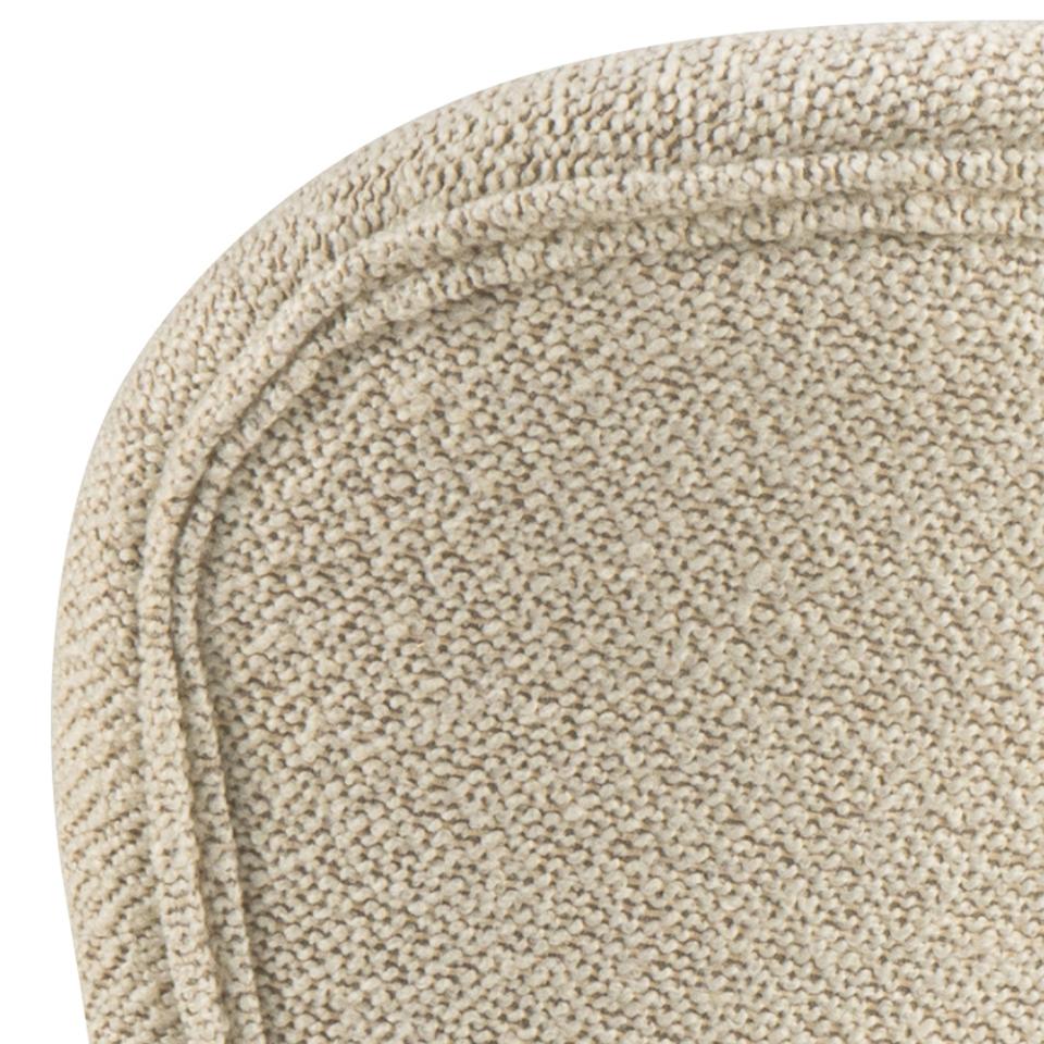 Batilda Monza Cream Fabric Dining Chair, Oak Legs Set Of 2