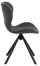 Load image into Gallery viewer, Batilda Comfort Grey Anthracite Fabric Dining Chair With Metal Swivel Base, Set Of 2
