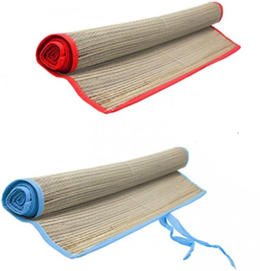 Natural Straw Beach Mat, Easy Roll up Beach or Camping Rug for Sunbathing, Picnics and more 175cm by 60cm