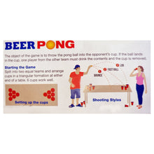 Load image into Gallery viewer, England Beer Pong Cup &amp; Ball St George Cross Flag Fun Indoor Outdoor Beirut Table Game
