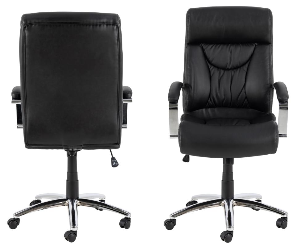 Benson Comfort Black Home Office Desk Chair With Brake Castors, Seat Adjustment, Swivel And Tilt