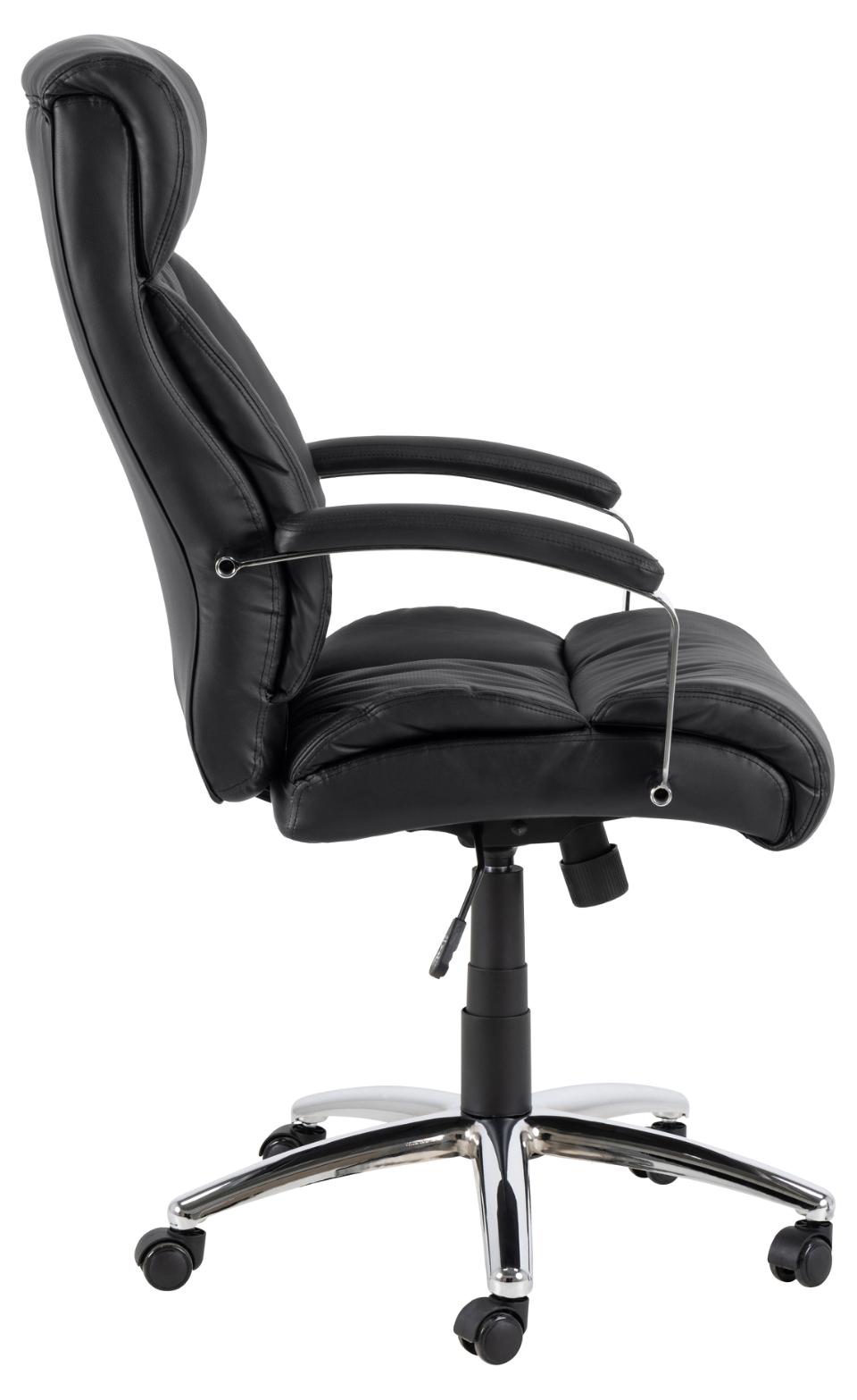 Benson Comfort Black Home Office Desk Chair With Brake Castors, Seat Adjustment, Swivel And Tilt