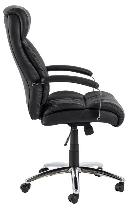 Benson Comfort Black Home Office Desk Chair With Brake Castors, Seat Adjustment, Swivel And Tilt