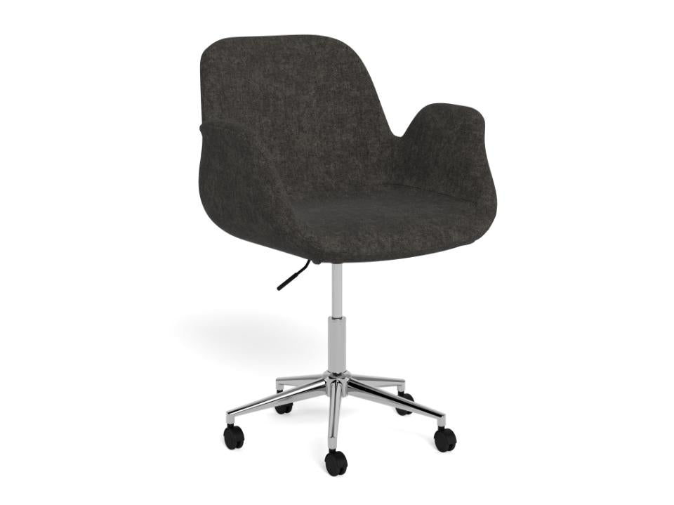 Beth Fabric Home Office Desk Chair With Brake Castors, Gas lift And Swivel