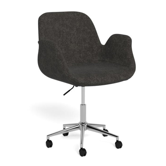 Beth Fabric Home Office Desk Chair With Brake Castors, Gas lift And Swivel