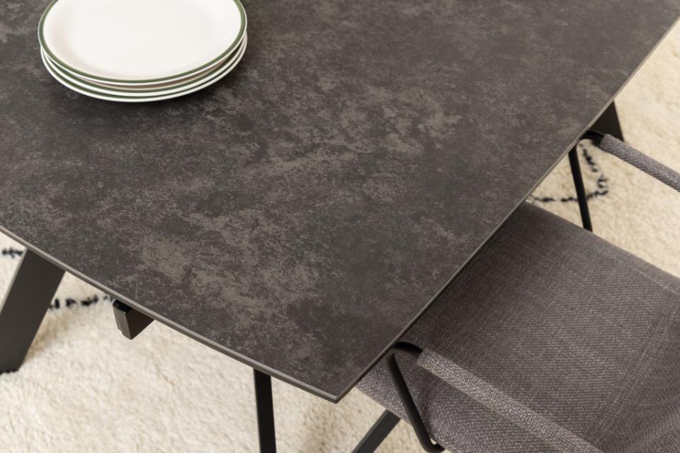 Blackburn Large Extending Dining Table With Ceramic Top And Metal Base 160 To 240cm