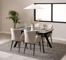 Load image into Gallery viewer, Blackburn Large Extending Dining Table With Ceramic Top And Metal Base 160 To 240cm
