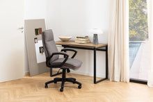 Load image into Gallery viewer, Brad Grey Fabric Home Office Desk Chair With Brake Castors, Gas lift, Swivel And Tilt
