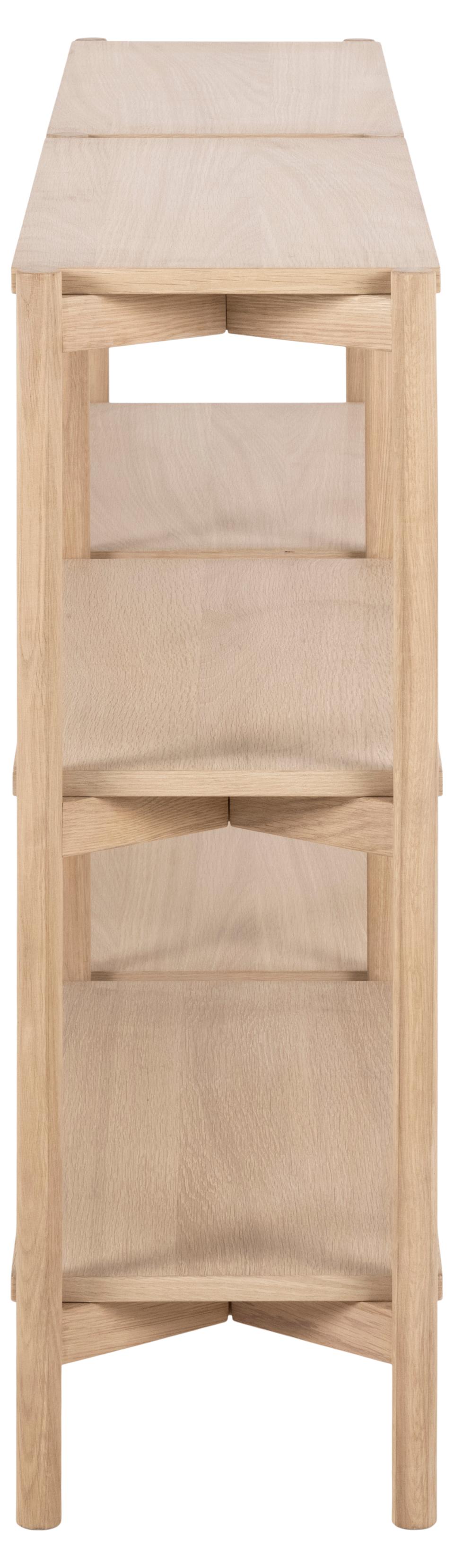 Braidwood Bookcase Shelving Unit In White Oiled Oak With 4/6 Shelves 169x30x88 cm