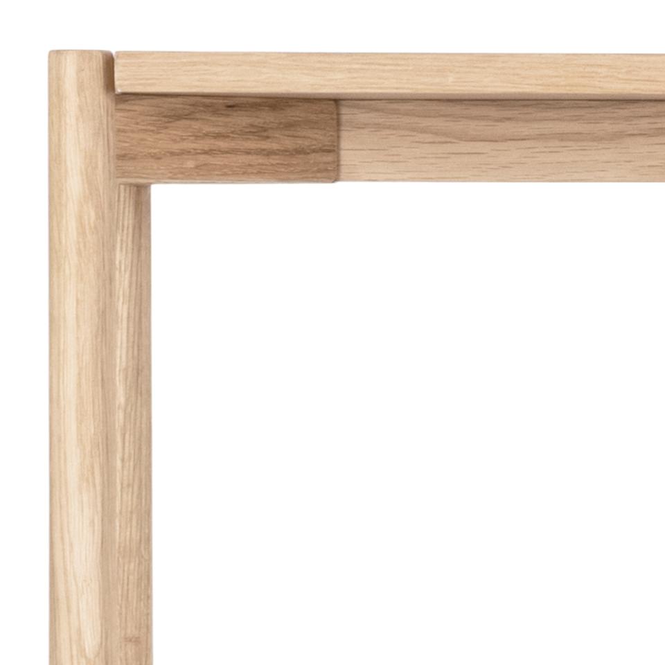 Braidwood Bookcase Shelving Unit In White Oiled Oak With 4 Shelves 86x30x160 cm