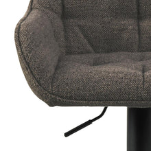 Load image into Gallery viewer, Brooke Taupe Fabric Bar Stool With Footrest, Set Of 2 Height Adjust Grey Brown Barstools
