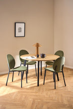 Load image into Gallery viewer, Cadiz Round Oak Dining Table, Metal Legs 4 To 6 Seats 120cm
