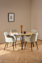 Load image into Gallery viewer, Cadiz Round Oak Dining Table, Metal Legs 4 To 6 Seats 120cm
