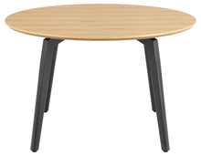Load image into Gallery viewer, Cadiz Round Oak Dining Table, Metal Legs 4 To 6 Seats 120cm
