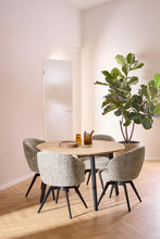 Load image into Gallery viewer, Cadiz Round Oak Dining Table, Metal Legs 4 To 6 Seats 120cm
