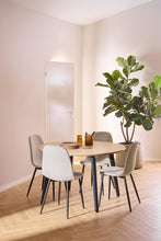Load image into Gallery viewer, Cadiz Round Oak Dining Table, Metal Legs 4 To 6 Seats 120cm

