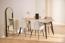 Load image into Gallery viewer, Cadiz Oak Rectangle Dining Table, Metal Legs 4 To 6 Seats 160x90x75cm
