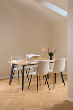Load image into Gallery viewer, Cadiz Oak Rectangle Dining Table, Metal Legs 4 To 6 Seats 160x90x75cm
