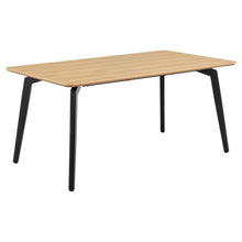 Load image into Gallery viewer, Cadiz Oak Rectangle Dining Table, Metal Legs 4 To 6 Seats 160x90x75cm
