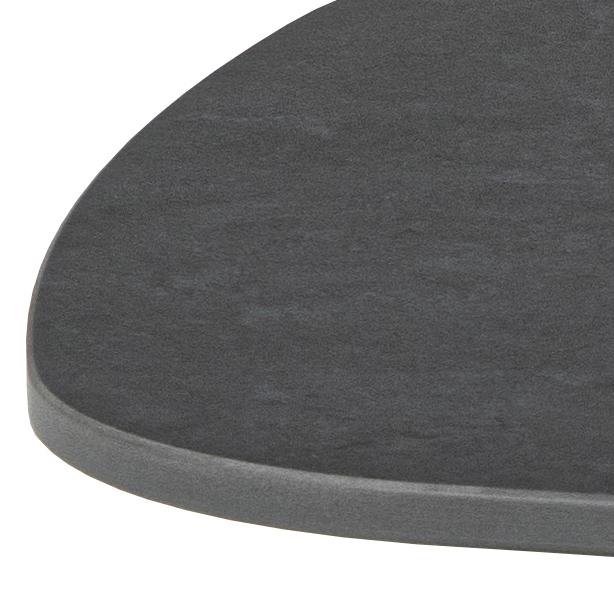 Caracas Large Coffee Table In Black Ceramic With Steel Base 120cm