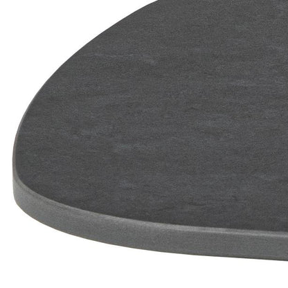 Caracas Large Coffee Table In Black Ceramic With Steel Base 120cm