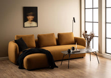 Load image into Gallery viewer, Caracas Large Coffee Table In Black Ceramic With Steel Base 120cm
