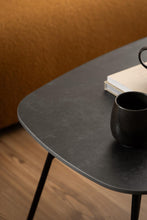 Load image into Gallery viewer, Caracas Large Coffee Table In Black Ceramic With Steel Base 120cm
