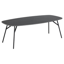 Load image into Gallery viewer, Caracas Large Coffee Table In Black Ceramic With Steel Base 120cm
