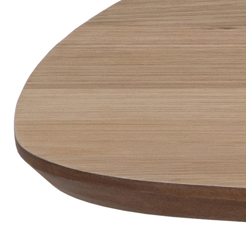 Caracas Large Coffee Table In Oak With Steel Base 120cm