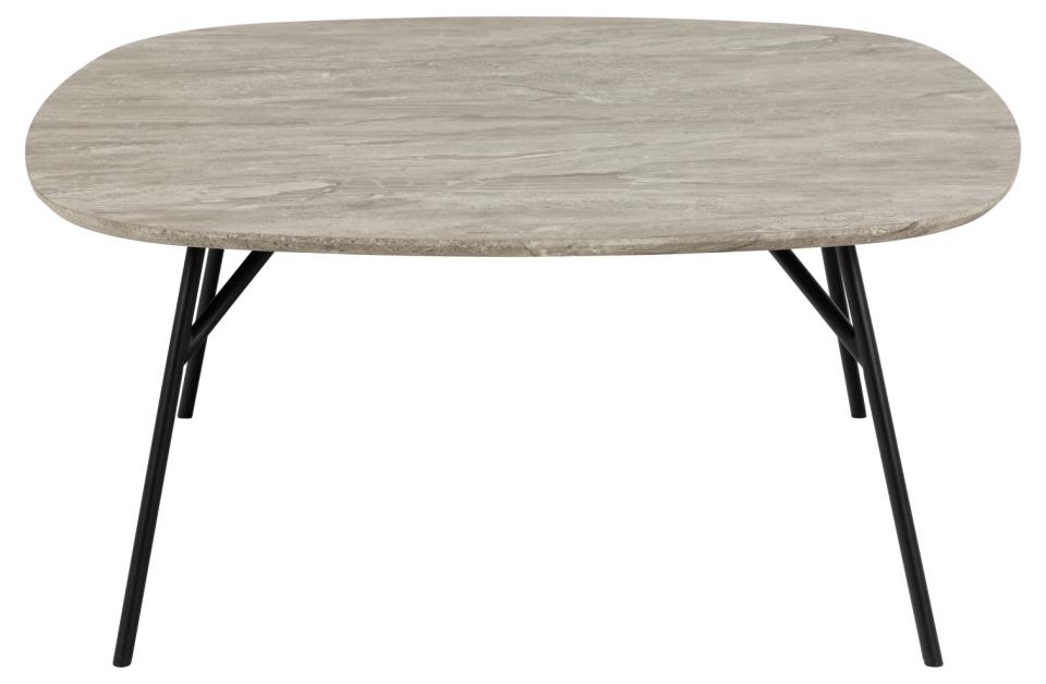 Caracas Square Coffee Table In Grey With Steel Base 90 x 90 cm
