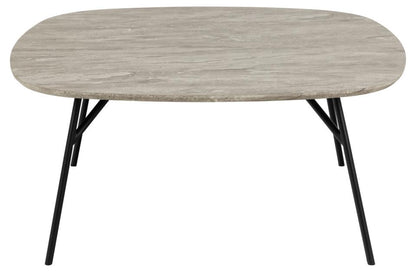 Caracas Square Coffee Table In Grey With Steel Base 90 x 90 cm
