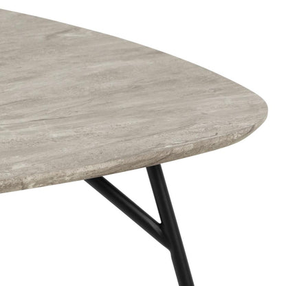 Caracas Square Coffee Table In Grey With Steel Base 90 x 90 cm
