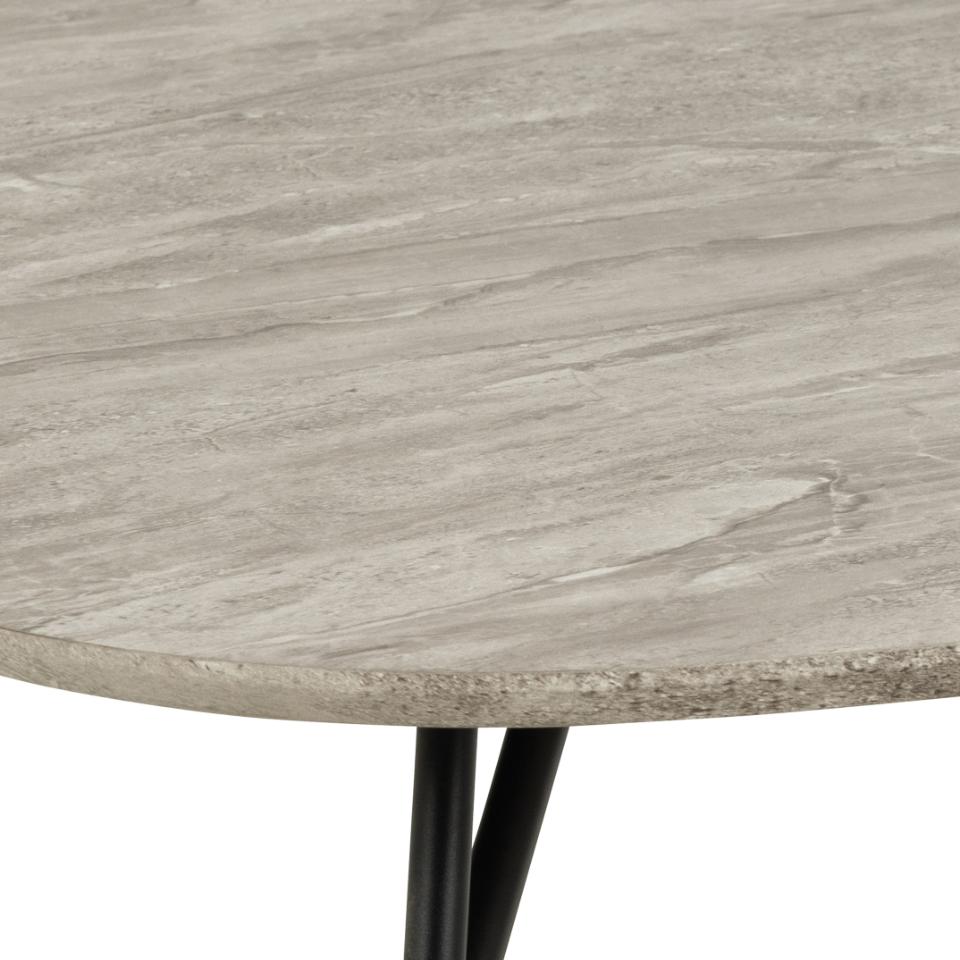 Caracas Square Coffee Table In Grey With Steel Base 90 x 90 cm
