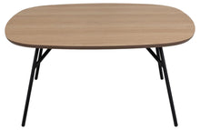 Load image into Gallery viewer, Caracas Square Coffee Table In Oak With Steel Base 90 x 90 cm
