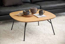 Load image into Gallery viewer, Caracas Square Coffee Table In Oak With Steel Base 90 x 90 cm
