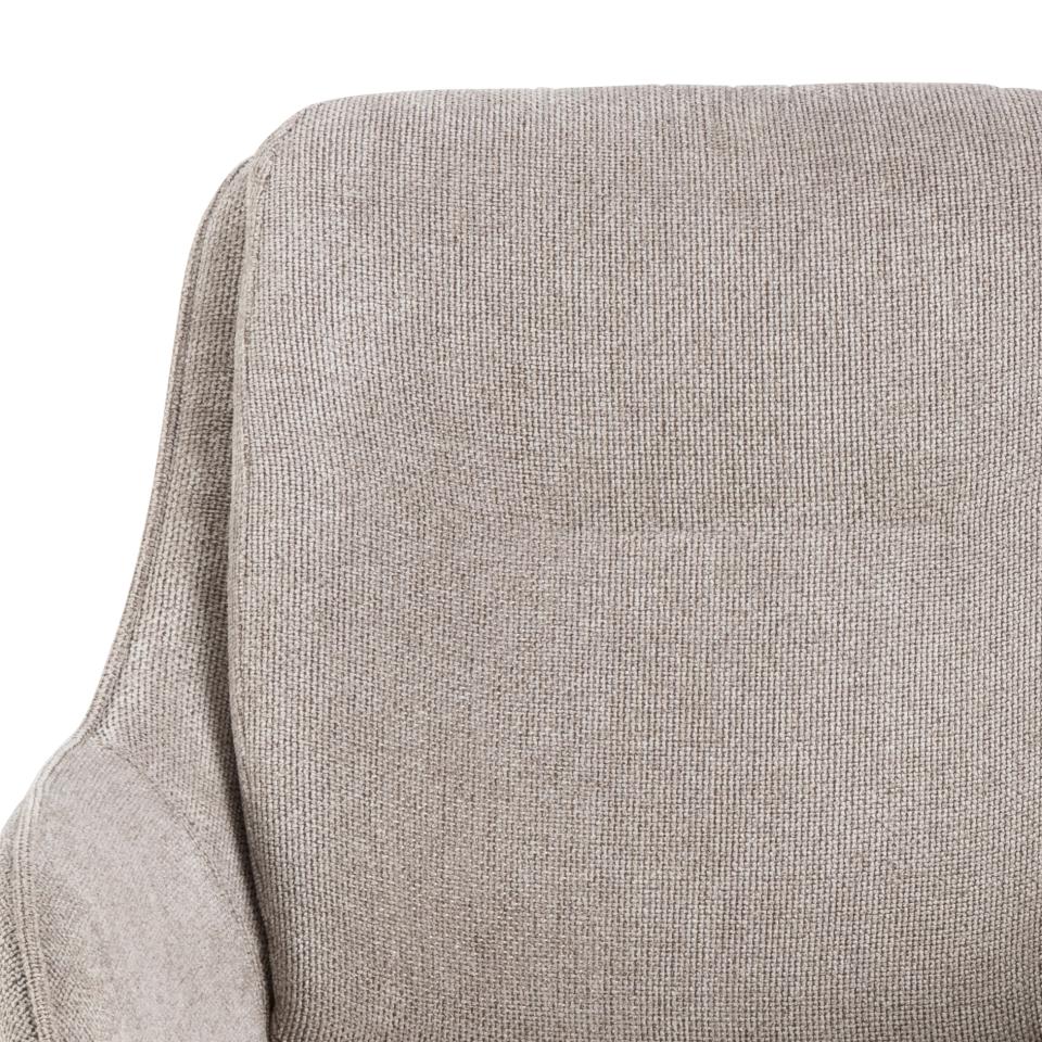 Carrie Comfort Upholstered Fabric Swivel Dining Chair With Armrests And Metal Legs, Set Of 2