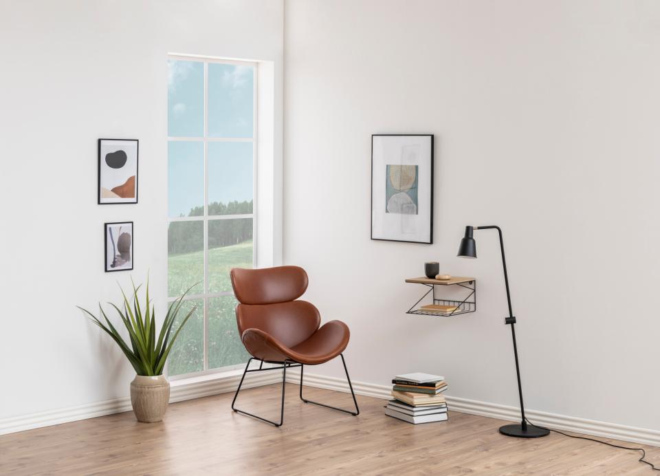 Cazar Comfort Lounge Resting Chair In Stylish Leather Look Brandy